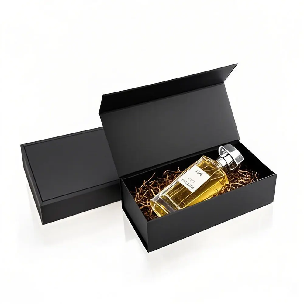 Custom Black Magnetic Perfume Gift Box