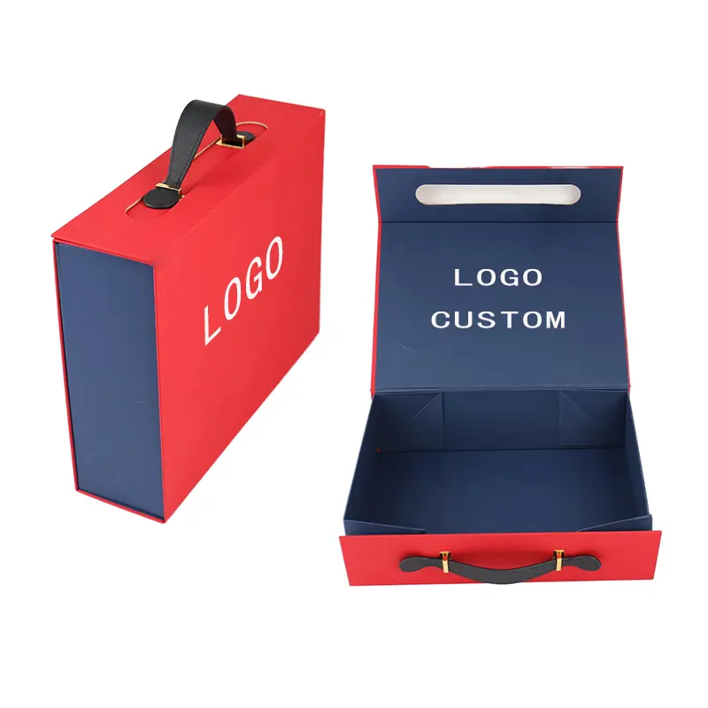 Custom Foldable Gift Box with Handle