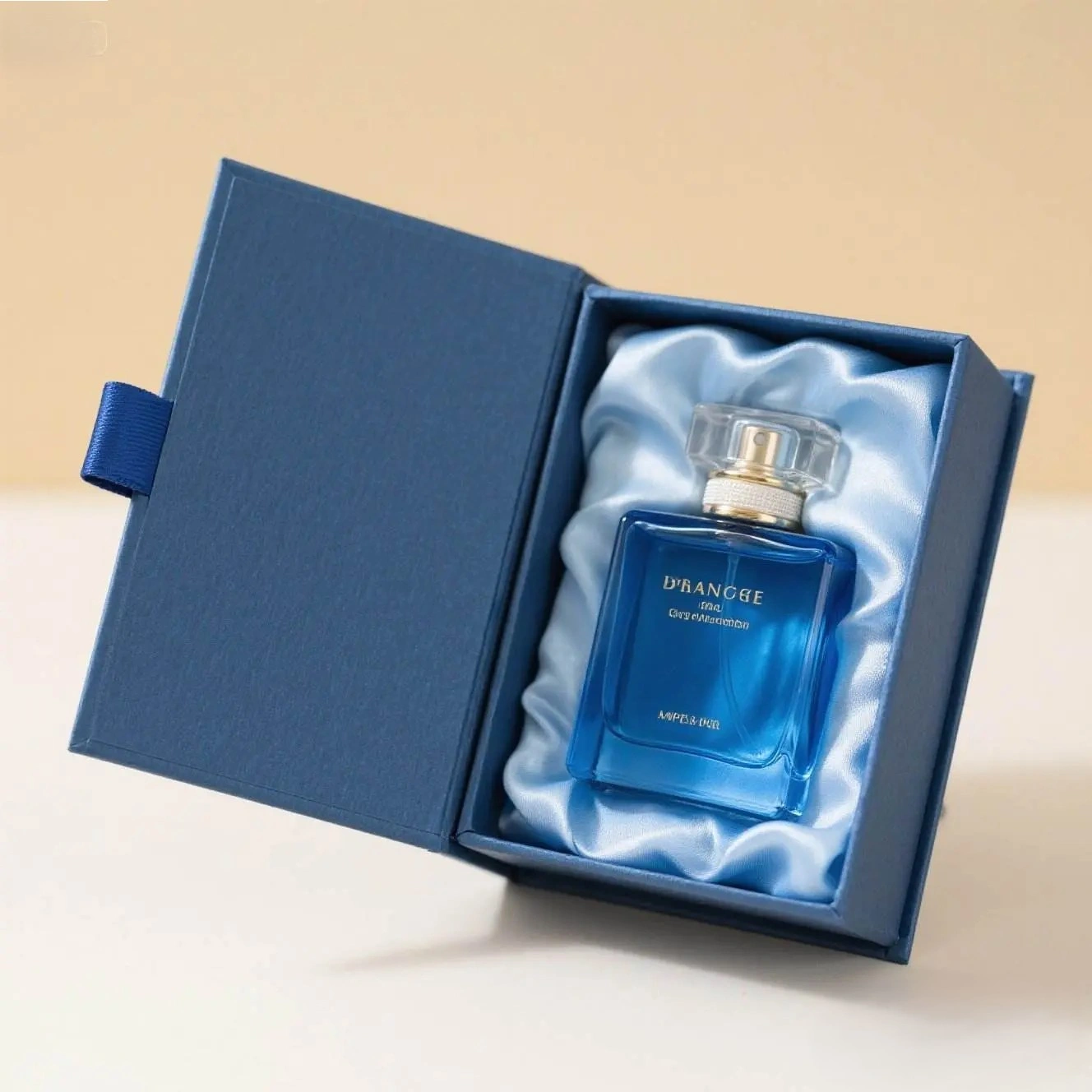 Luxury Satin Lined Perfume Gift Box with Ribbon Closure