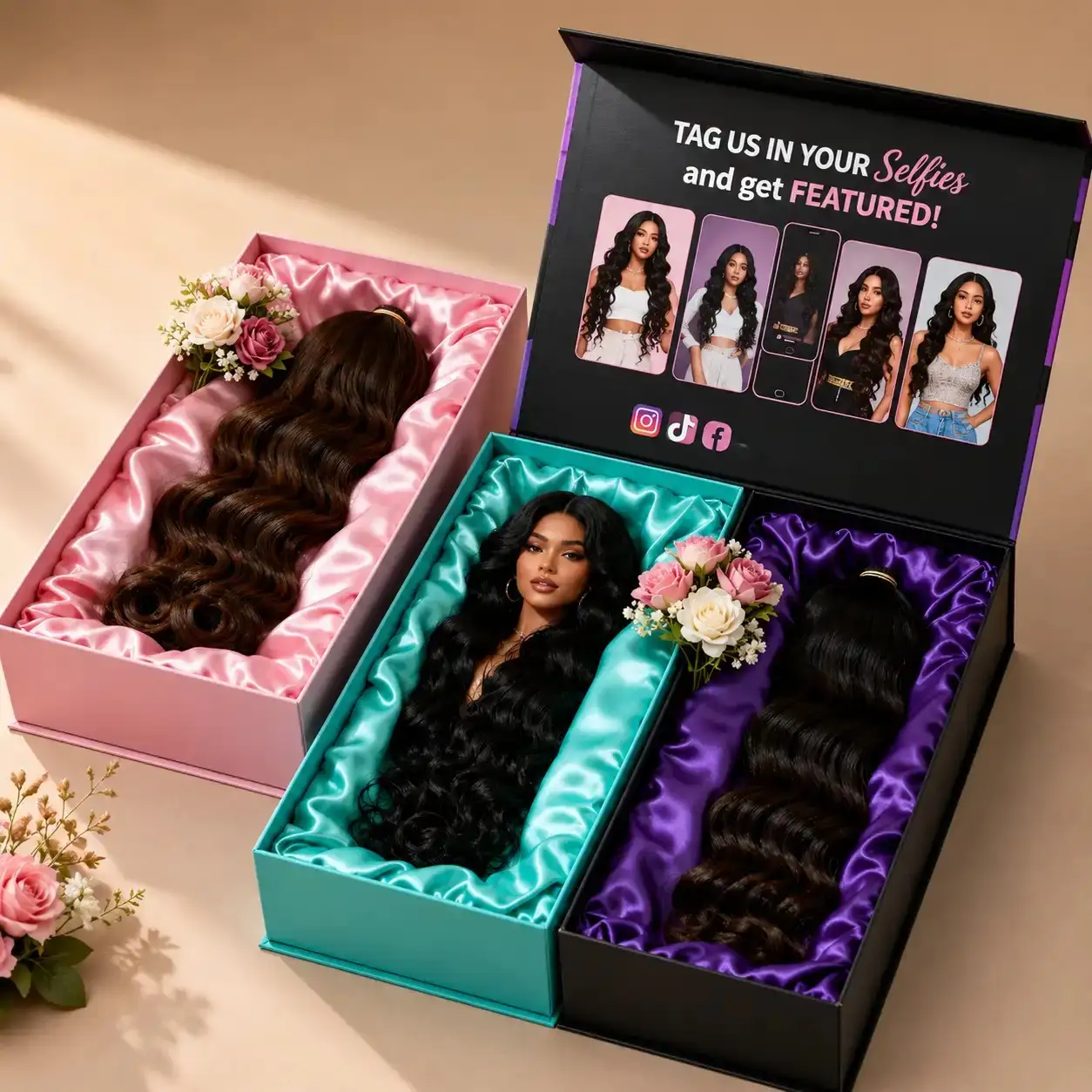 Custom Magnetic Wig Gift Box